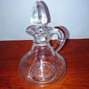Vintage Anchor Hocking Glass Cruet with glass Stopper